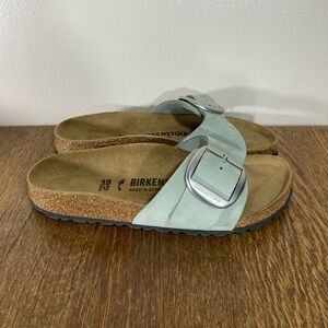 NWT Birkenstock Madrid Big Buckle Slide Sandal Women’s Size 7 Pure Sage